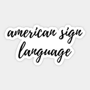 American Sign Language Binder Label Sticker